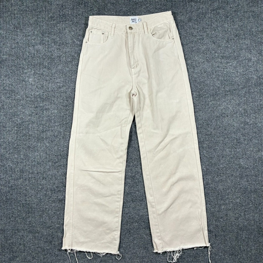Princess‎ Polly Womens Straight Leg Jeans US 6 Raw Hem Casual Denim High Rise